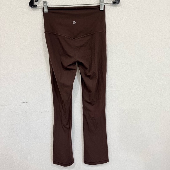 Lululemon Align Ribbed Mini-Flared Pant *Extra Short Espresso Women’s Size 4 - Picture 3 of 5